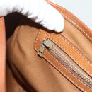 CELINE Macadam Canvas Shoulder Bag PVC Leather Brown Gold Auth bs34803-23