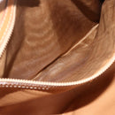 CELINE Macadam Canvas Shoulder Bag PVC Leather Brown Gold Auth bs34803-24