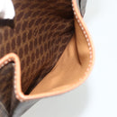 CELINE Macadam Canvas Shoulder Bag PVC Leather Brown Gold Auth bs34803-25