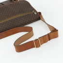CELINE Macadam Canvas Shoulder Bag PVC Leather Brown Gold Auth bs34803-7