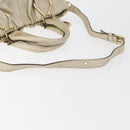 CELINE Hand Bag Leather 2way Gold Auth bs34804A-10
