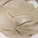 CELINE Hand Bag Leather 2way Gold Auth bs34804A-18