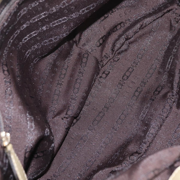 CELINE Hand Bag Leather 2way Gold Auth bs34804A