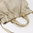 CELINE Hand Bag Leather 2way Gold Auth bs34804A-7