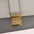 Miu Miu Shoulder Bag Leather Gray Gold Auth bs34805A-18