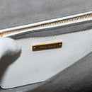 Miu Miu Shoulder Bag Leather Gray Gold Auth bs34805A-20