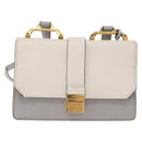 Miu Miu Shoulder Bag Leather Gray Gold Auth bs34805A-13