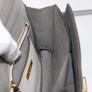 Miu Miu Shoulder Bag Leather Gray Gold Auth bs34805A-21