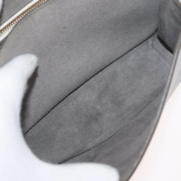 Miu Miu Shoulder Bag Leather Gray Gold Auth bs34805A