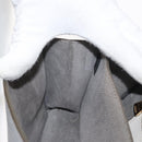 Miu Miu Shoulder Bag Leather Gray Gold Auth bs34805A-25