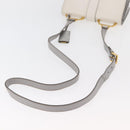 Miu Miu Shoulder Bag Leather Gray Gold Auth bs34805A-7