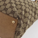 GUCCI GG Canvas Tote Bag Beige Gold 120836 Auth bs34806-11