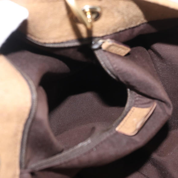 GUCCI GG Canvas Tote Bag Beige Gold 120836 Auth bs34806