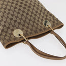 GUCCI GG Canvas Tote Bag Beige Gold 120836 Auth bs34806-6
