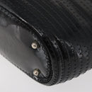 GUCCI Bamboo Hand Bag Patent Leather Black Silver 000 1817 0517 Auth bs34807-12