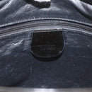 GUCCI Bamboo Hand Bag Patent Leather Black Silver 000 1817 0517 Auth bs34807-16