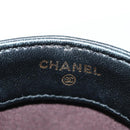 CHANEL Chain Shoulder Pouch Leather Black Gold CC Auth bs34809V-18