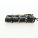 CHANEL Chain Shoulder Pouch Leather Black Gold CC Auth bs34809V-4