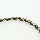 CHANEL Chain Shoulder Pouch Leather Black Gold CC Auth bs34809V-14
