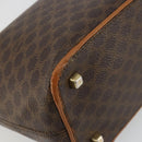 CELINE Macadam Canvas Shoulder Bag PVC Leather Brown Gold Auth bs34810-11