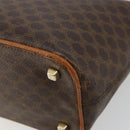 CELINE Macadam Canvas Shoulder Bag PVC Leather Brown Gold Auth bs34810-12