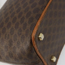 CELINE Macadam Canvas Shoulder Bag PVC Leather Brown Gold Auth bs34810-13