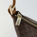 CELINE Macadam Canvas Shoulder Bag PVC Leather Brown Gold Auth bs34810-14