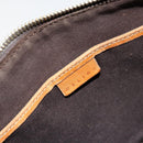 CELINE Macadam Canvas Shoulder Bag PVC Leather Brown Gold Auth bs34810-15