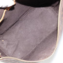 CELINE Macadam Canvas Shoulder Bag PVC Leather Brown Gold Auth bs34810-16