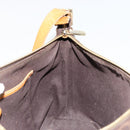 CELINE Macadam Canvas Shoulder Bag PVC Leather Brown Gold Auth bs34810-17