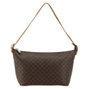 CELINE Macadam Canvas Shoulder Bag PVC Leather Brown Gold Auth bs34810-2