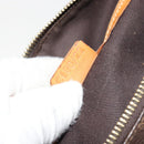 CELINE Macadam Canvas Shoulder Bag PVC Leather Brown Gold Auth bs34810-20