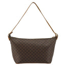 CELINE Macadam Canvas Shoulder Bag PVC Leather Brown Gold Auth bs34810-3