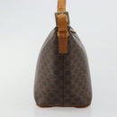 CELINE Macadam Canvas Shoulder Bag PVC Leather Brown Gold Auth bs34810-4