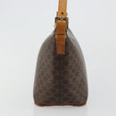 CELINE Macadam Canvas Shoulder Bag PVC Leather Brown Gold Auth bs34810-5
