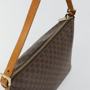 CELINE Macadam Canvas Shoulder Bag PVC Leather Brown Gold Auth bs34810-6