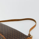 CELINE Macadam Canvas Shoulder Bag PVC Leather Brown Gold Auth bs34810-8