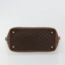 CELINE Macadam Canvas Shoulder Bag PVC Leather Brown Gold Auth bs34810-9