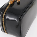 GUCCI Bamboo Vanity Patent Leather Black Gold 032 1705 0151 Auth bs34811-14