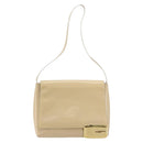 GUCCI Shoulder Bag Patent Leather Ivory Gold 001 3444 1812 Auth bs34812-13