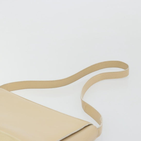 GUCCI Shoulder Bag Patent Leather Ivory Gold 001 3444 1812 Auth bs34812