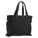 GUCCI GG Canvas Sherry Line Bag Nylon Outlet Black Silver 449178 Auth bs34813-1