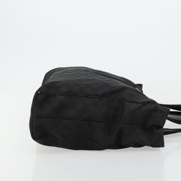 GUCCI GG Canvas Sherry Line Bag Nylon Outlet Black Silver 449178 Auth bs34813