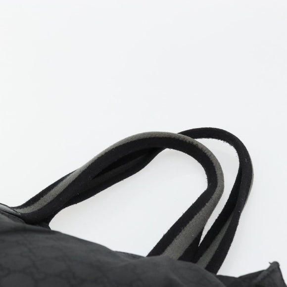 GUCCI GG Canvas Sherry Line Bag Nylon Outlet Black Silver 449178 Auth bs34813