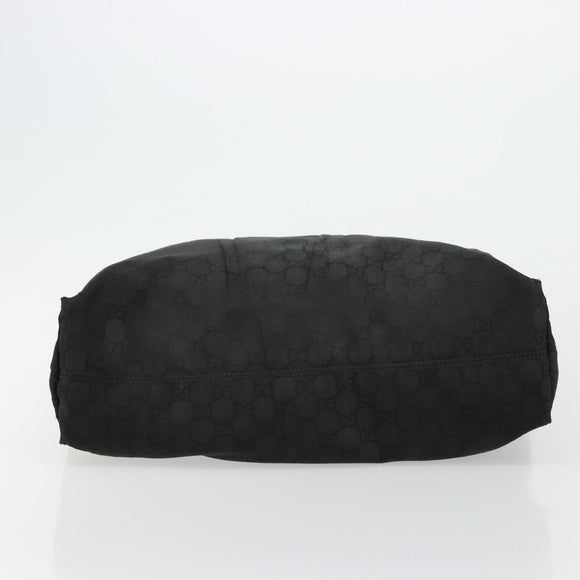 GUCCI GG Canvas Sherry Line Bag Nylon Outlet Black Silver 449178 Auth bs34813