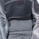 GUCCI Bamboo Shoulder Bag Nylon 2way Gray Silver 001 2123 1577 Auth bs34814-11