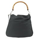 GUCCI Bamboo Shoulder Bag Nylon 2way Gray Silver 001 2123 1577 Auth bs34814-13