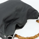 GUCCI Bamboo Shoulder Bag Nylon 2way Gray Silver 001 2123 1577 Auth bs34814-6