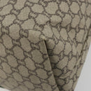 GUCCI GG Plus Supreme Web Sherry Line Tote Bag PVC Beige Gold Auth bs34820-9