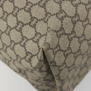 GUCCI GG Plus Supreme Web Sherry Line Tote Bag PVC Beige Gold Auth bs34820-16